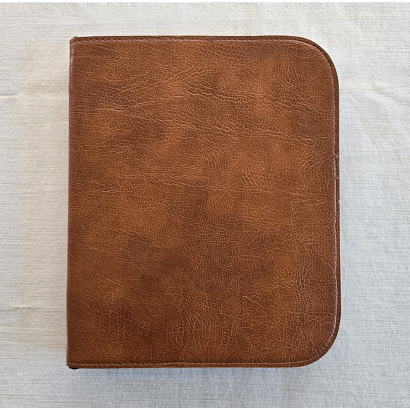 Vintage Portfolio Organizer Brown Leatherette Executive Brief Program AT&T 1983 - Picture 3 of 14